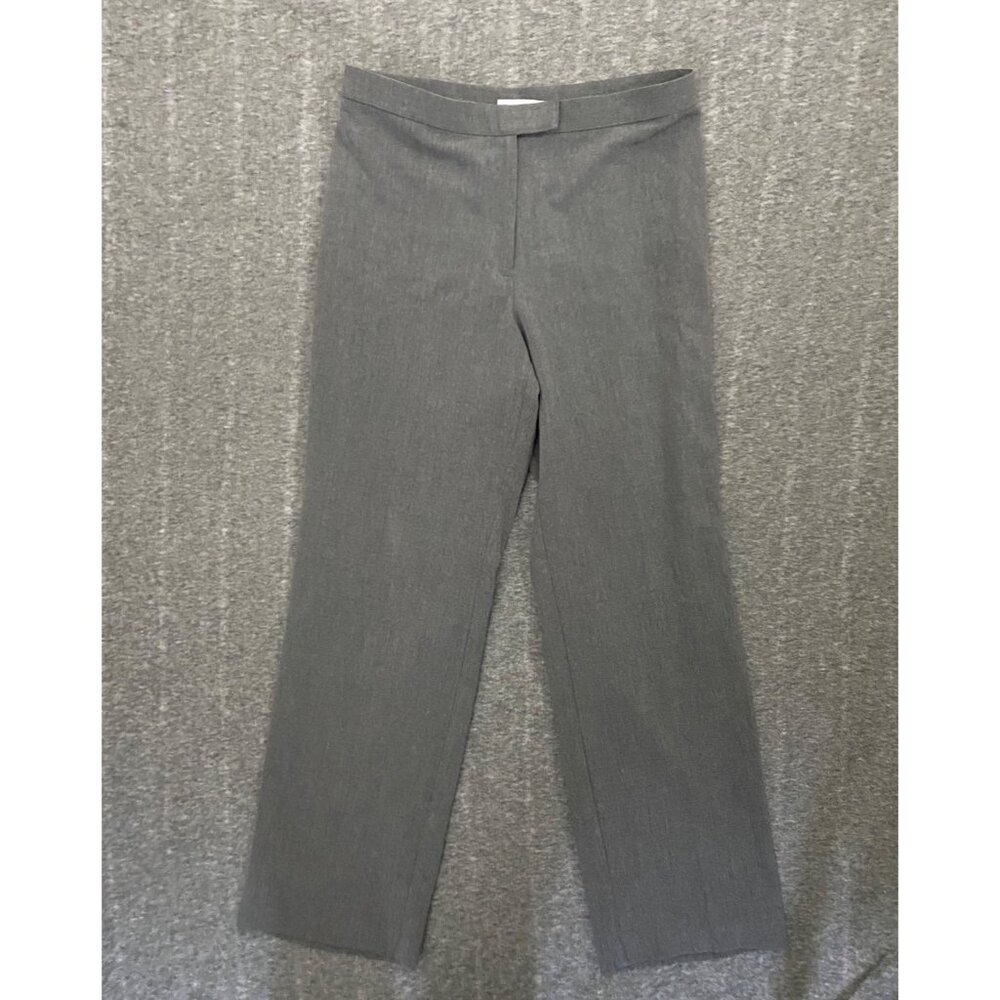 Sag Harbor Womens Gray Stretch Dress Pants Size 10 Straight Leg Office Career